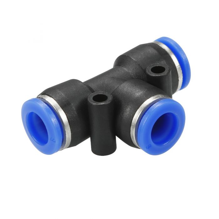 8mm T Piece Push Fit Connector
