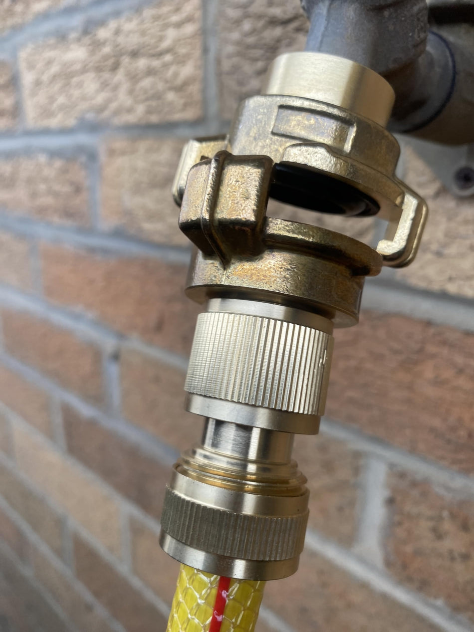 Brass 3/4" Geka High Flow Hose Fitting Claw PAIR