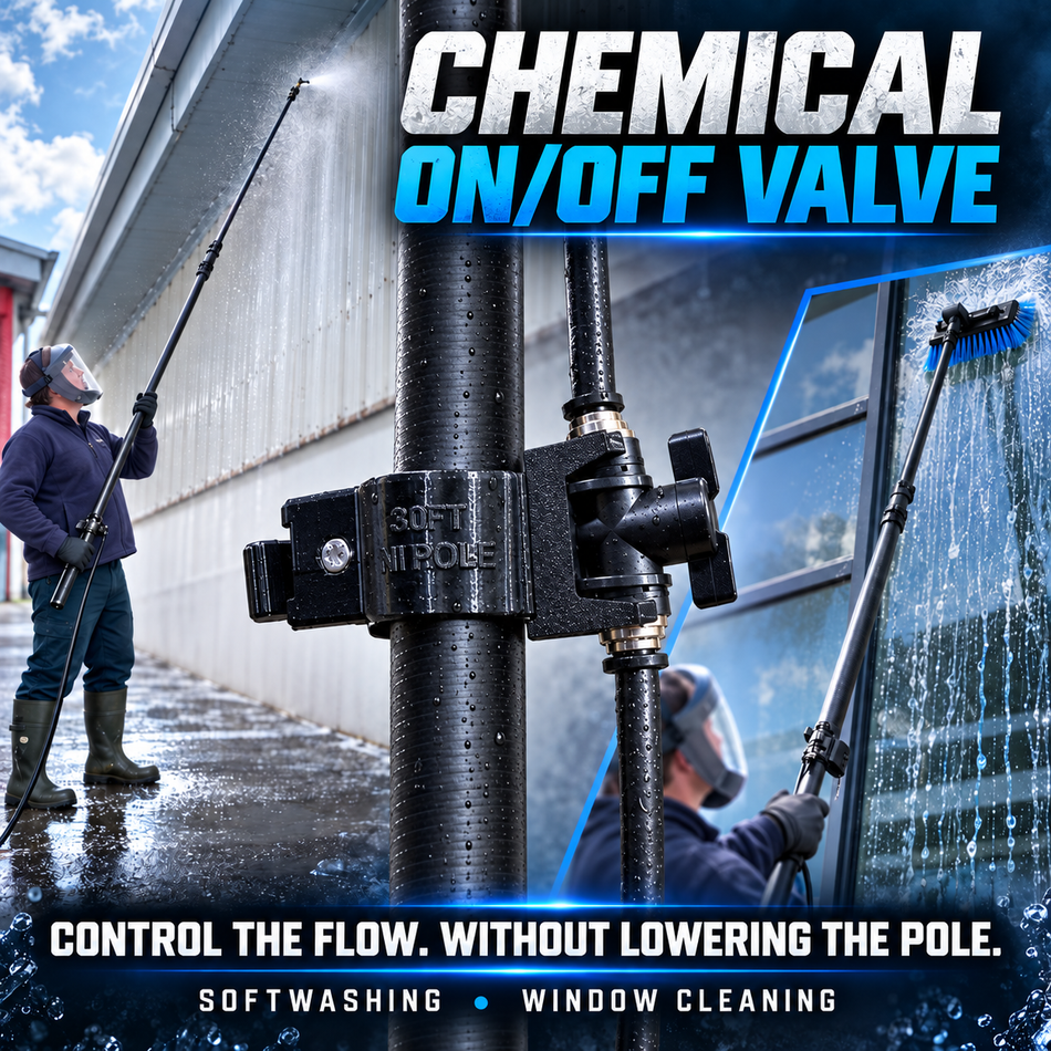 On Off Valve/Sliding Trigger for Water Fed Pole - Chemical + Window Cleaning