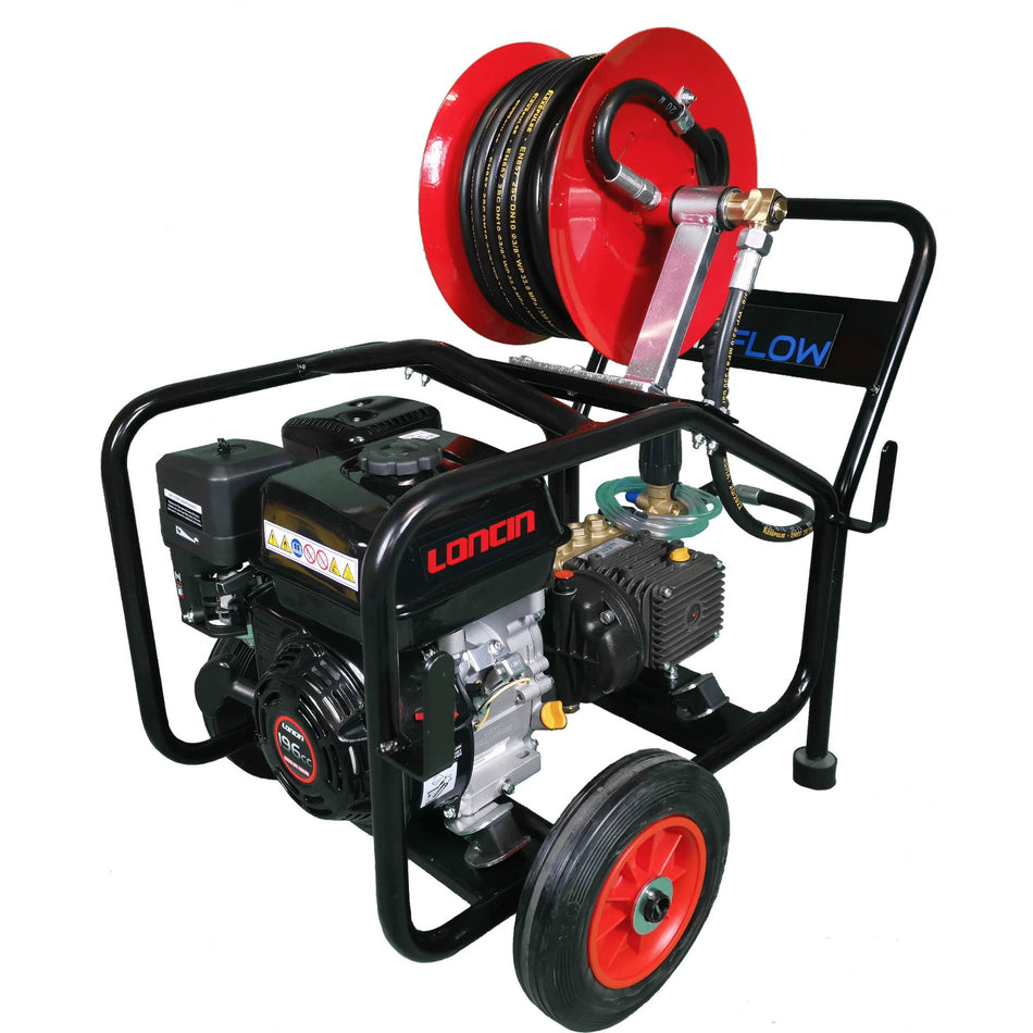 Loncin G200 14 LPM Cage Frame Pressure Washer + Reel