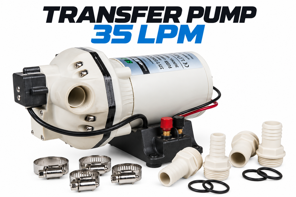 35LPM 12V Water Transfer Pump – High Flow Self-Priming Diaphragm Pump