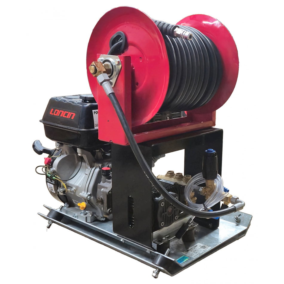 Loncin G420 21 LPM SKID Frame + 30m Reel