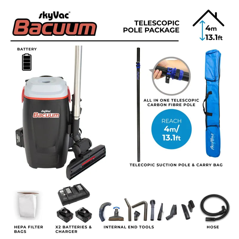 skyVac® Bacuum Backpack Vacuum